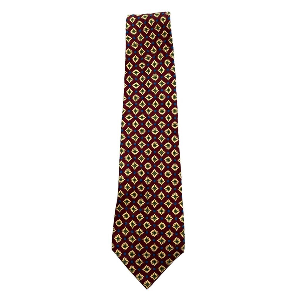 Tommy Hilfiger Red Diamond Silk Tie